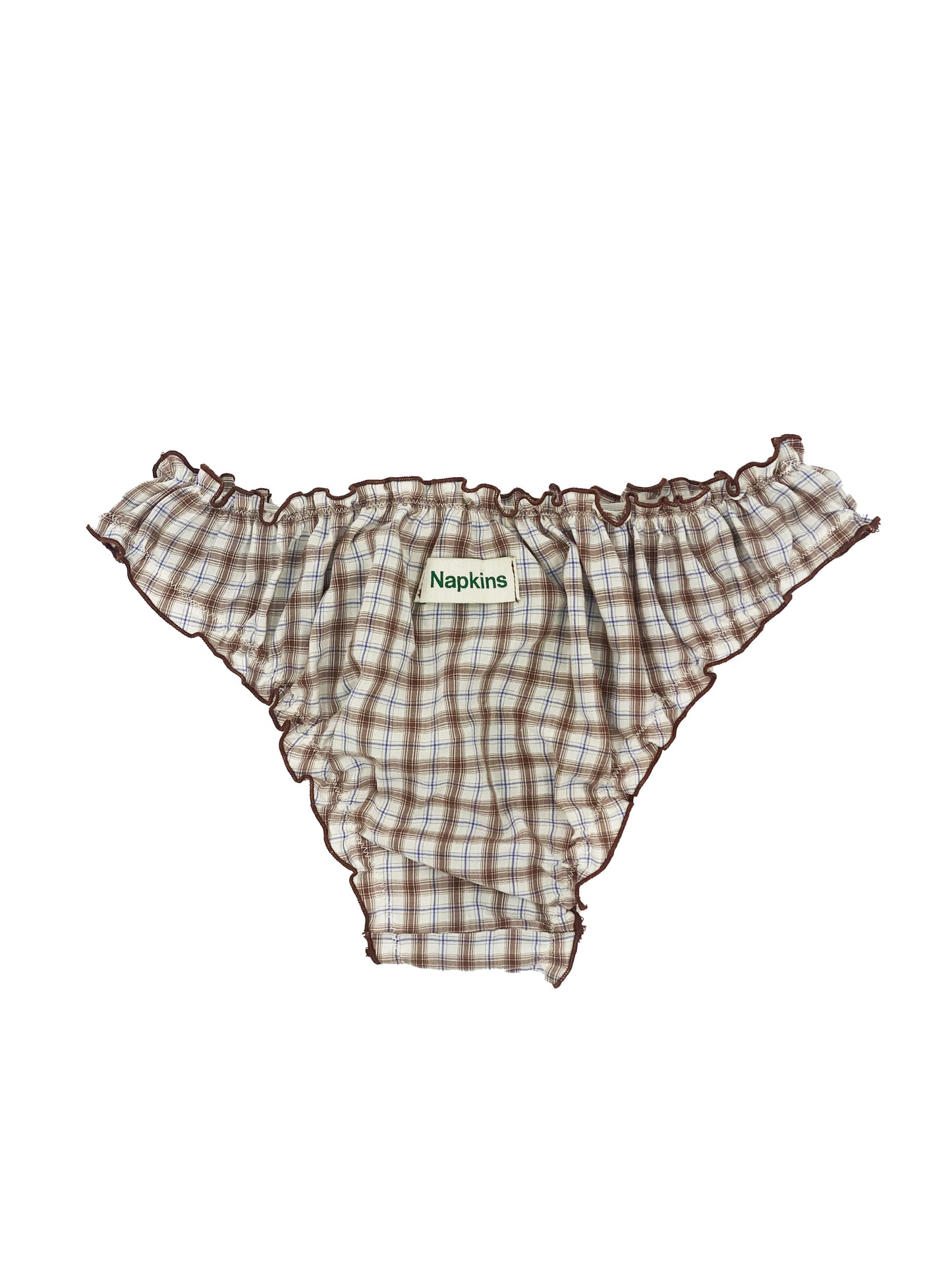 Brown and white panties