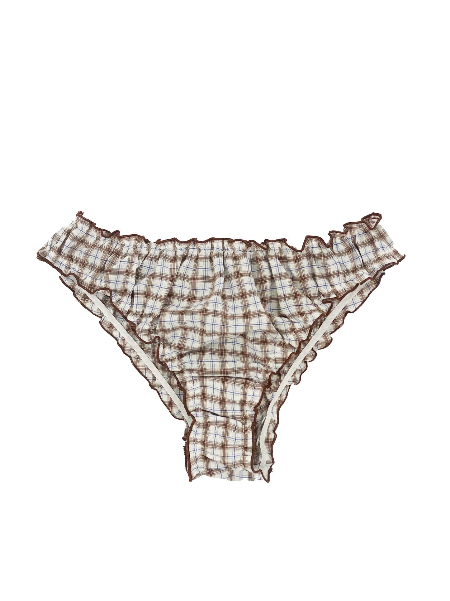Brown and white panties